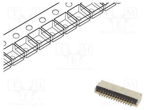 Conector: FFC/FPC, horizontais, PIN: 14, ZIF, SMT.