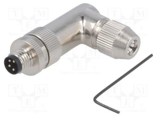 Conector: M8, macho, PIN: 4, angulares 90, blinda.