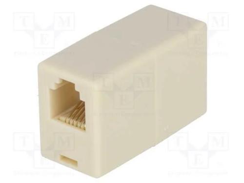 Conector, Sistema: 6p6c, Tomada Rj12,Em Ambos Os Lados