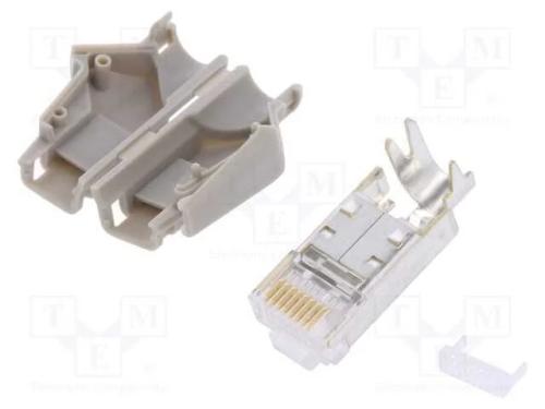 Ficha, RJ45, TM21P, PIN: 8, Cat: 5e, blindadas,co.