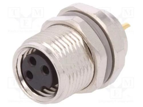 Conector: M8, fêmea, PIN: 3, não blindados, tomad.