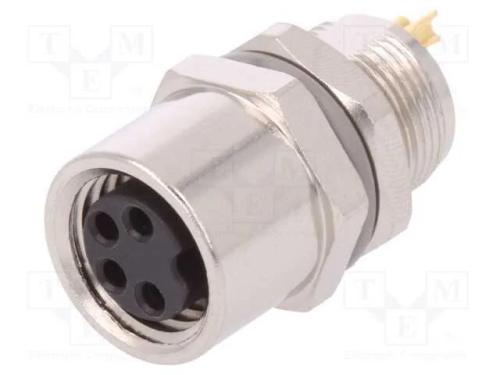Conector: M8, fêmea, PIN: 4, não blindados, tomad.