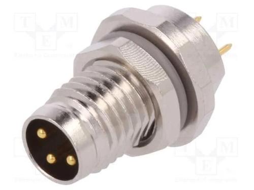 Conector: M8, Macho, Pin: 3, Não Blindados, Tomada, Ip67, 60v
