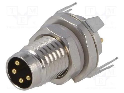 Conector: M8, Macho, Pin: 4, Blindadas, Tomada, Ip67, 30v, 2,5÷4mm
