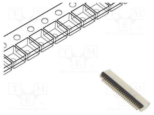 Conector: FFC/FPC, horizontais, PIN: 24, ZIF, SMT.