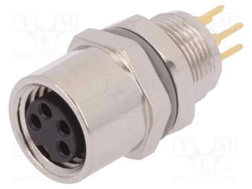 Conector: M8, Fêmea, Pin: 4, Não Blindados, Tomada, Ip67, 30v