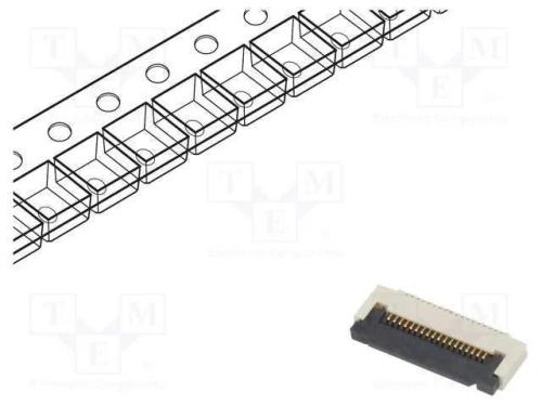 Conector: FFC/FPC, horizontais, PIN: 18, ZIF, SMT.