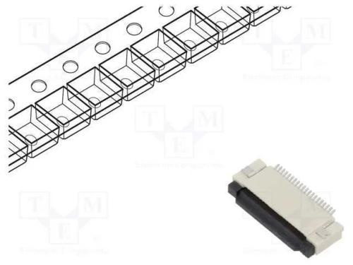 Conector: FFC/FPC, horizontais, PIN: 20, ZIF, SMT.