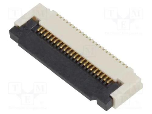 Conector: FFC/FPC, horizontais, PIN: 22, ZIF, SMT.