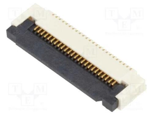 Conector: FFC/FPC, horizontais, PIN: 24, ZIF, SMT.