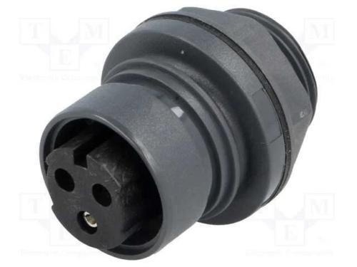 Conector: redondos, tomada, fêmea, PIN: 3, Buccan.