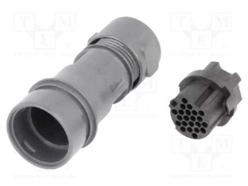 Conector: redondos, ficha, fêmea, PIN: 22, sem co.