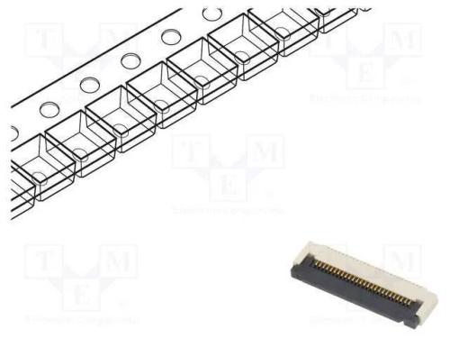 Conector: FFC/FPC, horizontais, PIN: 26, ZIF, SMT.