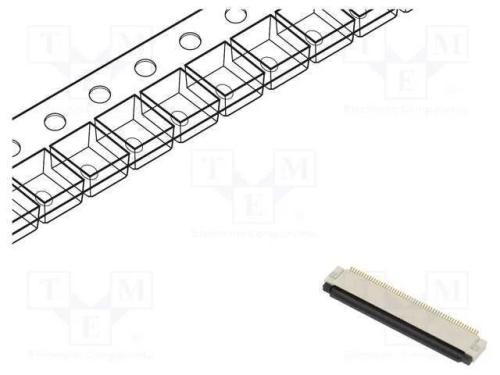 Conector: FFC/FPC, horizontais, PIN: 54, ZIF, SMT.