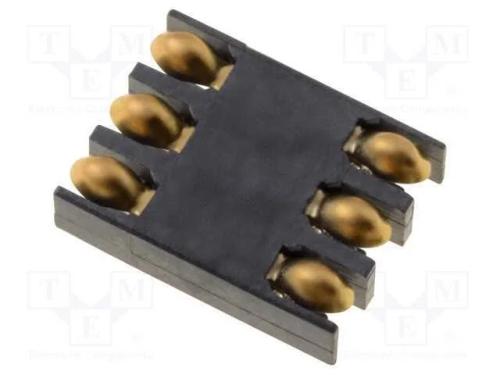 Conector: para Cartões, Sim, Sem Protetor,Sem Ejetor, Smt, Pin: 6