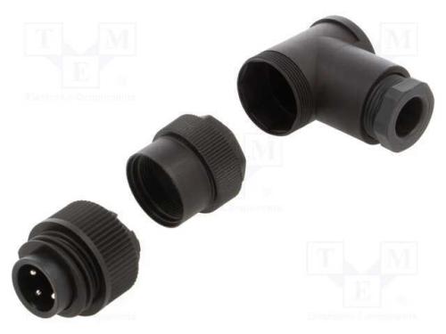 Conector: Redondos, Ficha, 692,693,Rd24, Macho, Pin: 4, Prateado