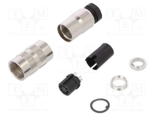 Conector: M16, Ficha, 423, Fêmea, Pin: 7, Blindadas, Prateado, 5a