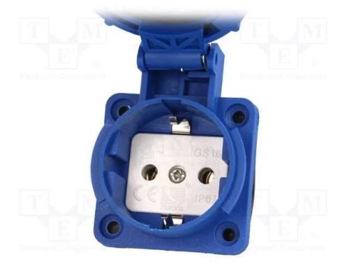Conector: de alimentação, tomada, 2P+PE, 250VAC, .
