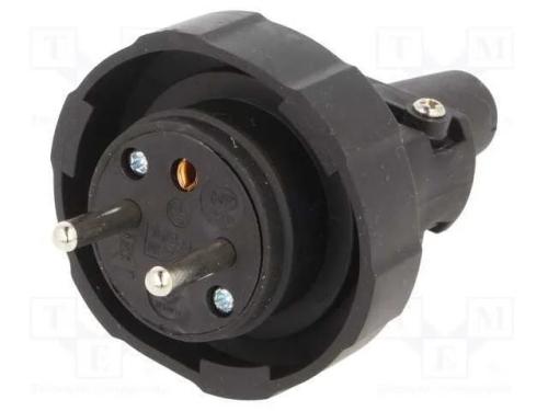 Conector: de alimentação, macho, ficha, 2P+PE, 25.