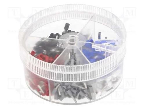 Conjunto: terminais tipo pino tubular, isolada, 4.