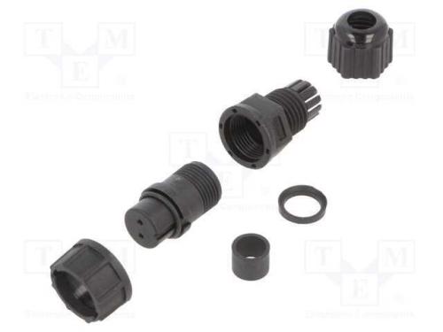 Conector: Redondos, Ficha, Tamanho B, Fêmea, Pin: 2, 5a, Ip67, Solda