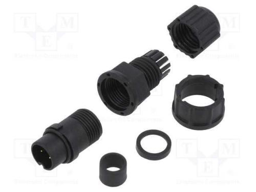 Conector: Redondos, Ficha, Tamanho B, Macho, Pin: 2, 5a, Ip67, Solda