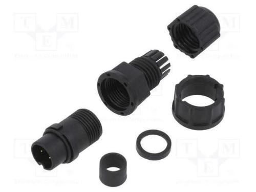 Conector: Redondos, Ficha, Tamanho B, Macho, Pin: 2, 5a, Ip67, Solda