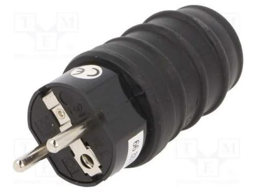 Conector: de alimentação, macho, ficha, 2P+PE, 25.