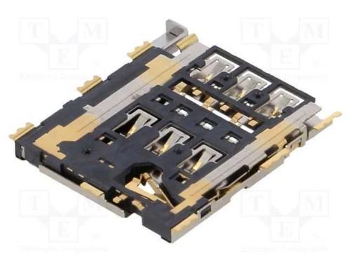 Conector: para Cartões, Nano Sim, com o Botão, Smt, Pin: 6
