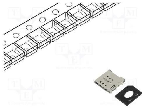 Conector: para Cartões, Nano Sim, Push-Push, Smt, Pin: 6