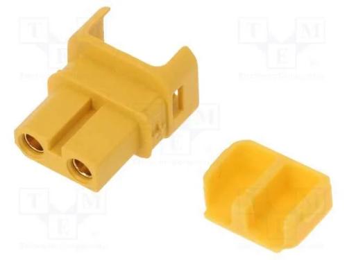 Ficha, de Alimenta&ccedil;&atilde;o Dc, Xt30, F&ecirc;mea, Pin: 2, com Cabo, Solda, 15a