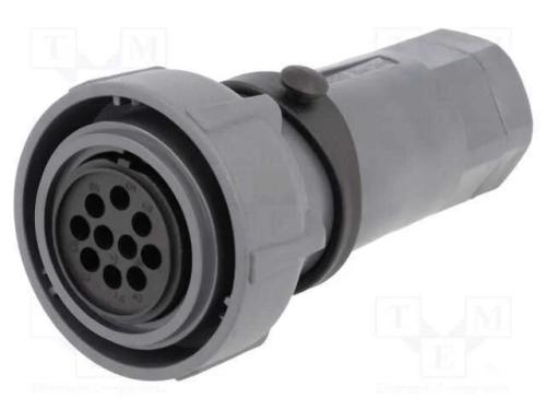 Conector: redondos, ficha, fêmea, PIN: 10, sem co.