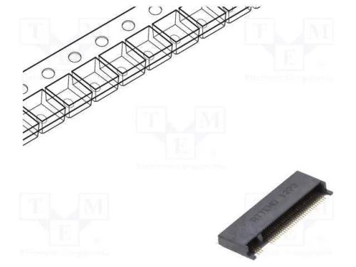 Conector: M.2 (Ngff), Horizontais, Smt, Gold Flash, Pin: 67, 0,5a