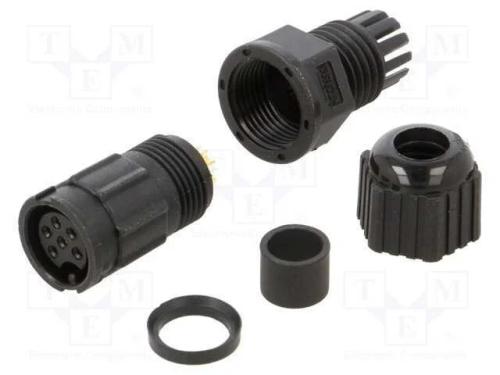 Conector: Redondos, Ficha, Tamanho B, Fêmea, Pin: 6, de Baioneta, 5a