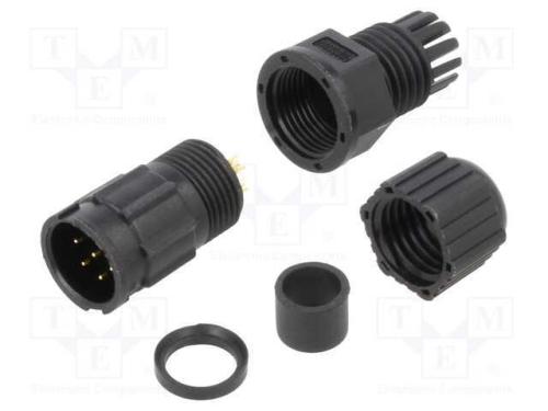 Conector: Redondos, Ficha, Tamanho B, Macho, Pin: 6, de Baioneta, 5a