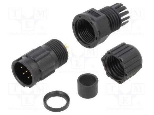 Conector: Redondos, Ficha, Tamanho B, Macho, Pin: 6, de Baioneta, 5a