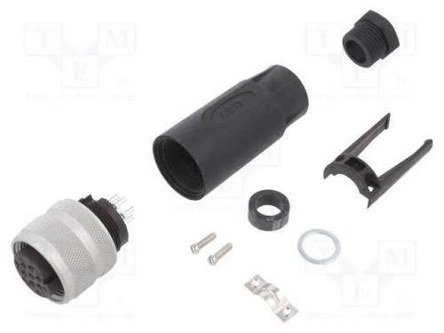 Conector: Redondos, Ficha, Tamanho 14s, C015, Fêmea, Pin: 7, Ip65