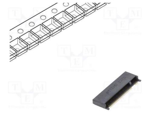 Conector: M.2 (Ngff), Horizontais, Smt, Gold Flash, Pin: 67, 0,5a
