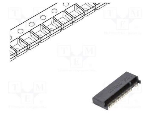 Conector: M.2 (Ngff), Horizontais, Smt, Gold Flash, Pin: 67, 0,5a
