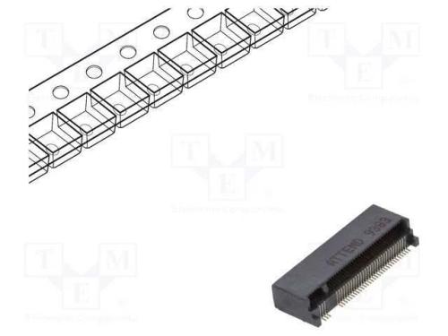 Conector: M.2 (Ngff), Horizontais, Smt, Gold Flash, Pin: 67, 0,5a
