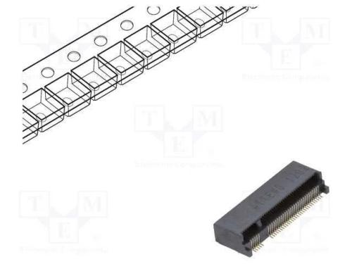 Conector: M.2 (Ngff), Horizontais, Smt, Gold Flash, Pin: 67, 0,5a