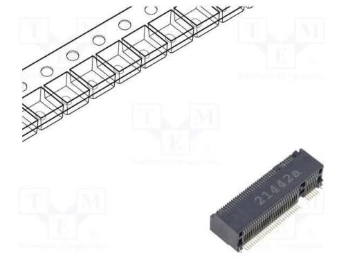 Conector: M.2 (Ngff), Horizontais, Smt, Gold Flash, Pin: 67, 0,5a