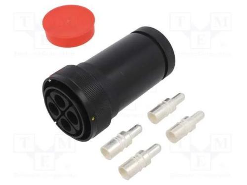 Conector: redondos, ficha, macho, PIN: 4, Buccane.