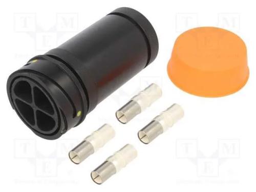 Conector: redondos, ficha, fêmea, PIN: 4, Buccane.