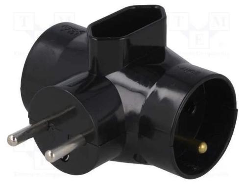 Conector: de alimentação, multiplicador, 2P,2P+PE.