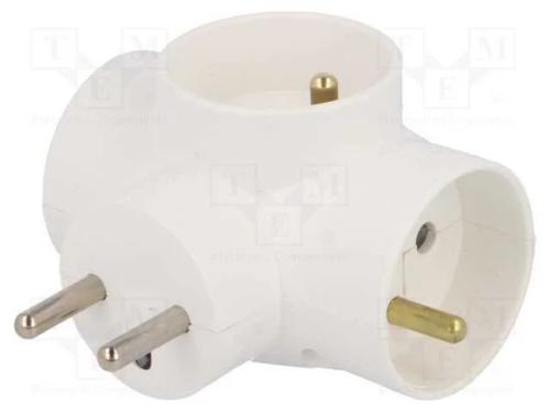 Conector: de alimentação, multiplicador, 2P+PE, b.