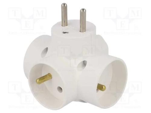 Conector: de alimentação, multiplicador, 2P,2P+PE.