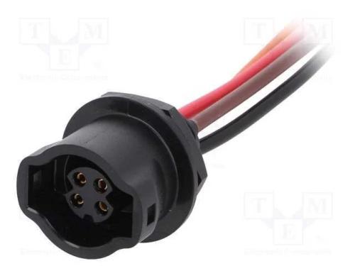 Conector: Redondos, Tomada, Cb, Fêmea, Pin: 4, Push-Pull, Dourado