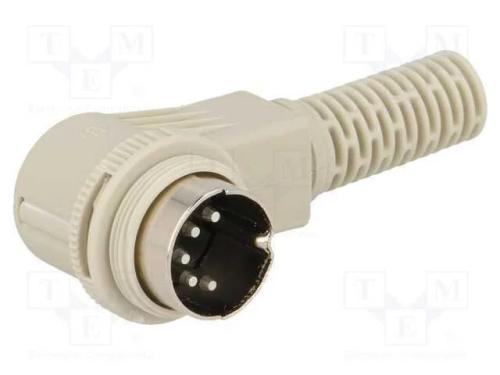 Ficha, Din, Macho, Pin: 5, Sistema: 180, Angulares 90, com Cabo
