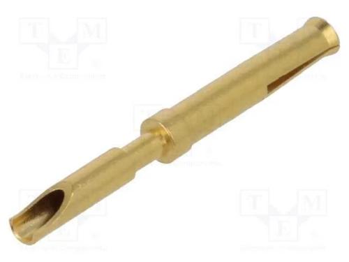 Contacto, fêmea, liga em cobre, dourado, 28AWG÷24.